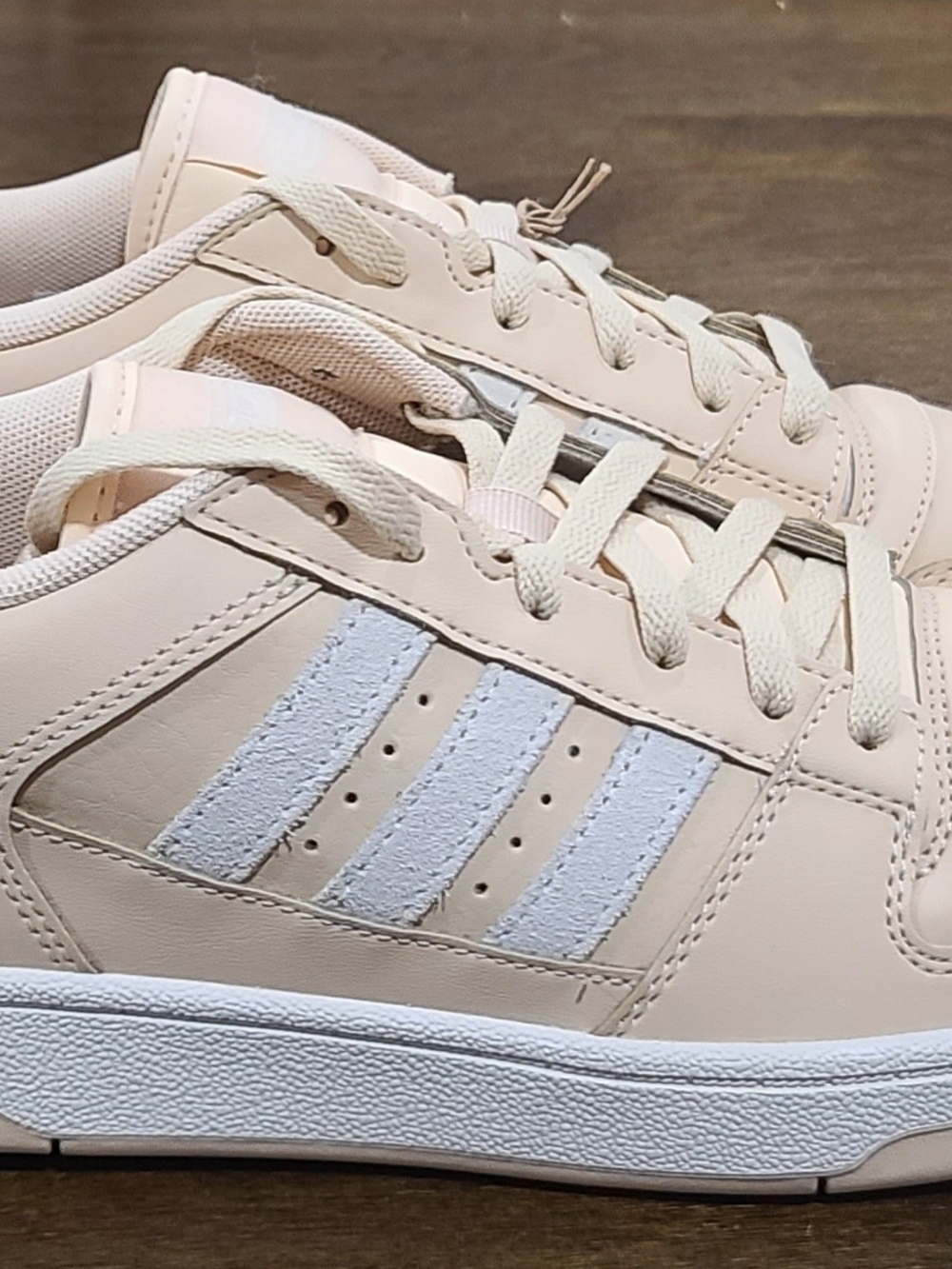 adidas Break Start Low Beige/Cream/Sand Peach White 3-Stripes Basketball Women’s
